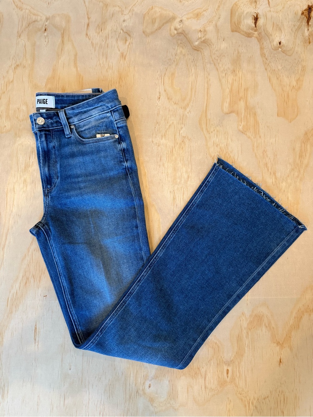 PAIGE Women's Dark Blue Straight-Leg Jeans